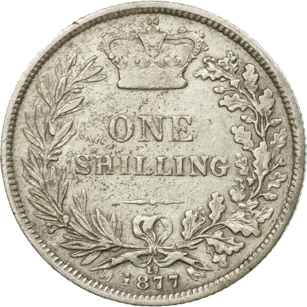 Coin, Great Britain, Victoria, Shilling, 1877, EF(40-45), Silver, KM:734.2
