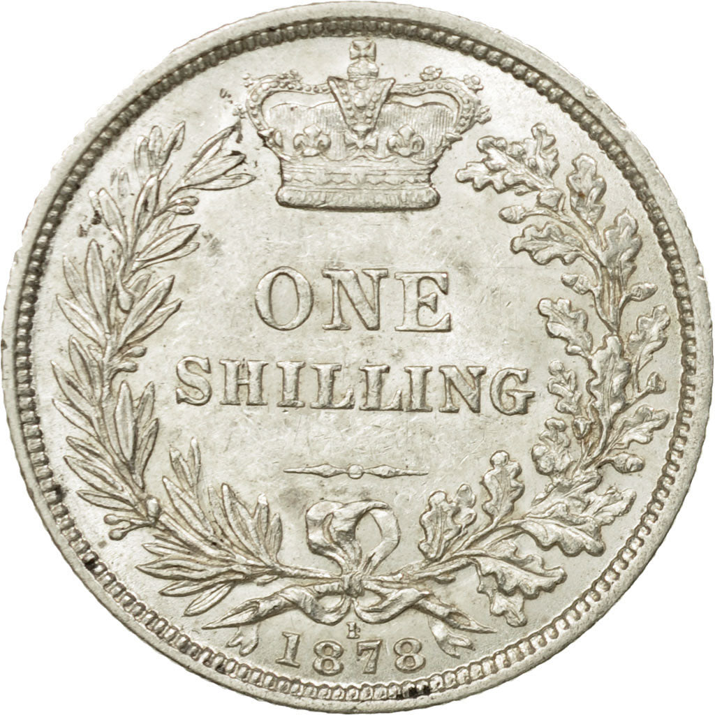 Coin, Great Britain, Victoria, Shilling, 1878, AU(50-53), Silver, KM:734.2