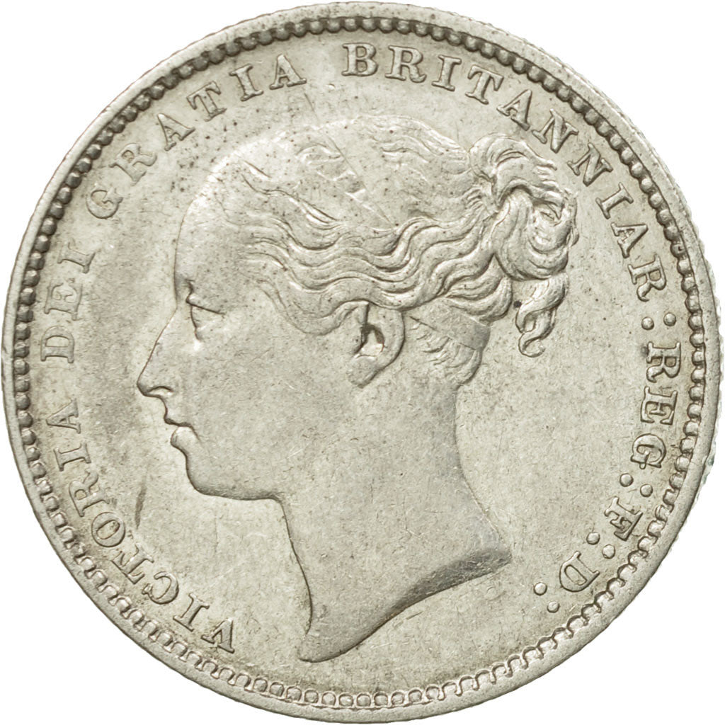 Coin, Great Britain, Victoria, Shilling, 1880, EF(40-45), Silver, KM:734.4