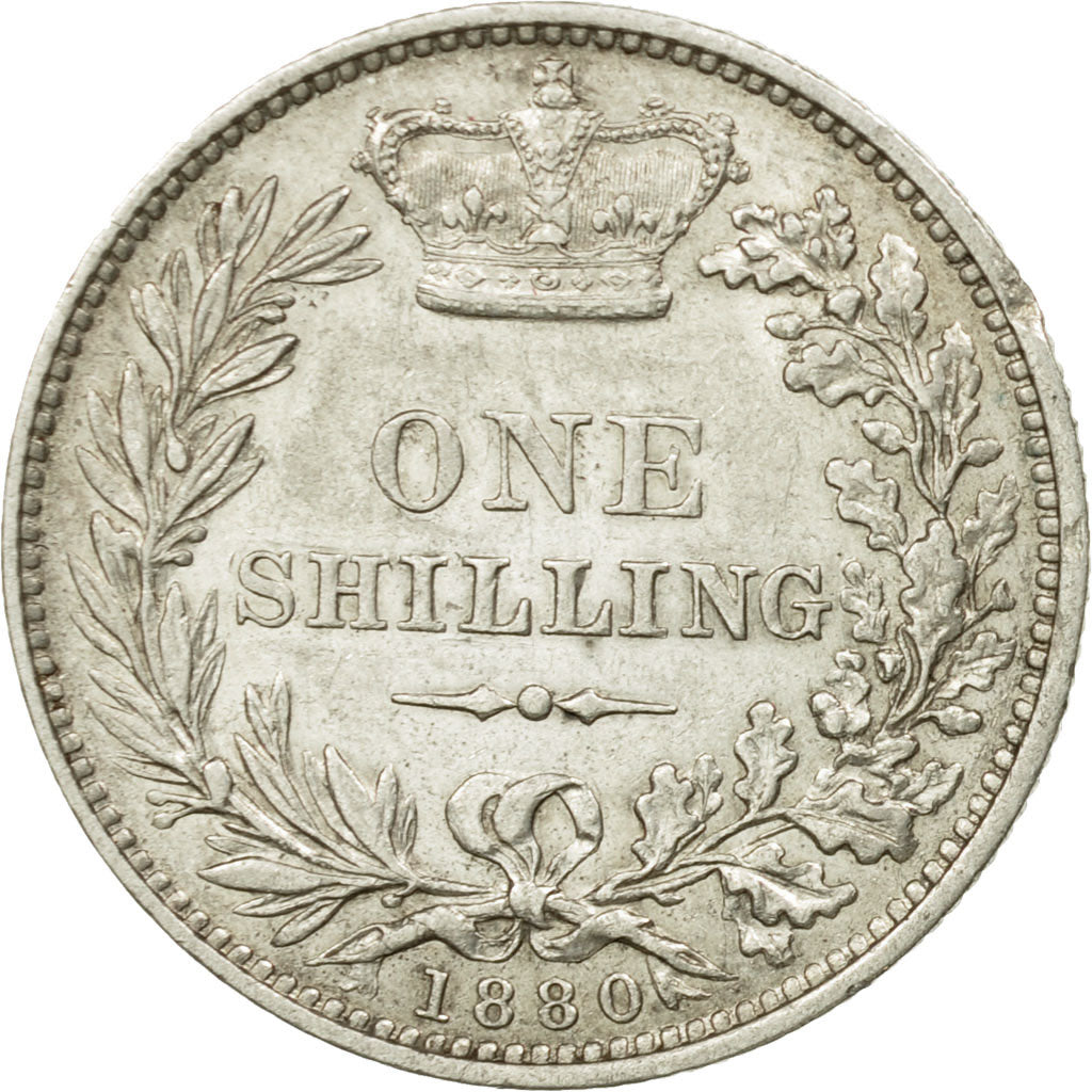 Coin, Great Britain, Victoria, Shilling, 1880, EF(40-45), Silver, KM:734.4