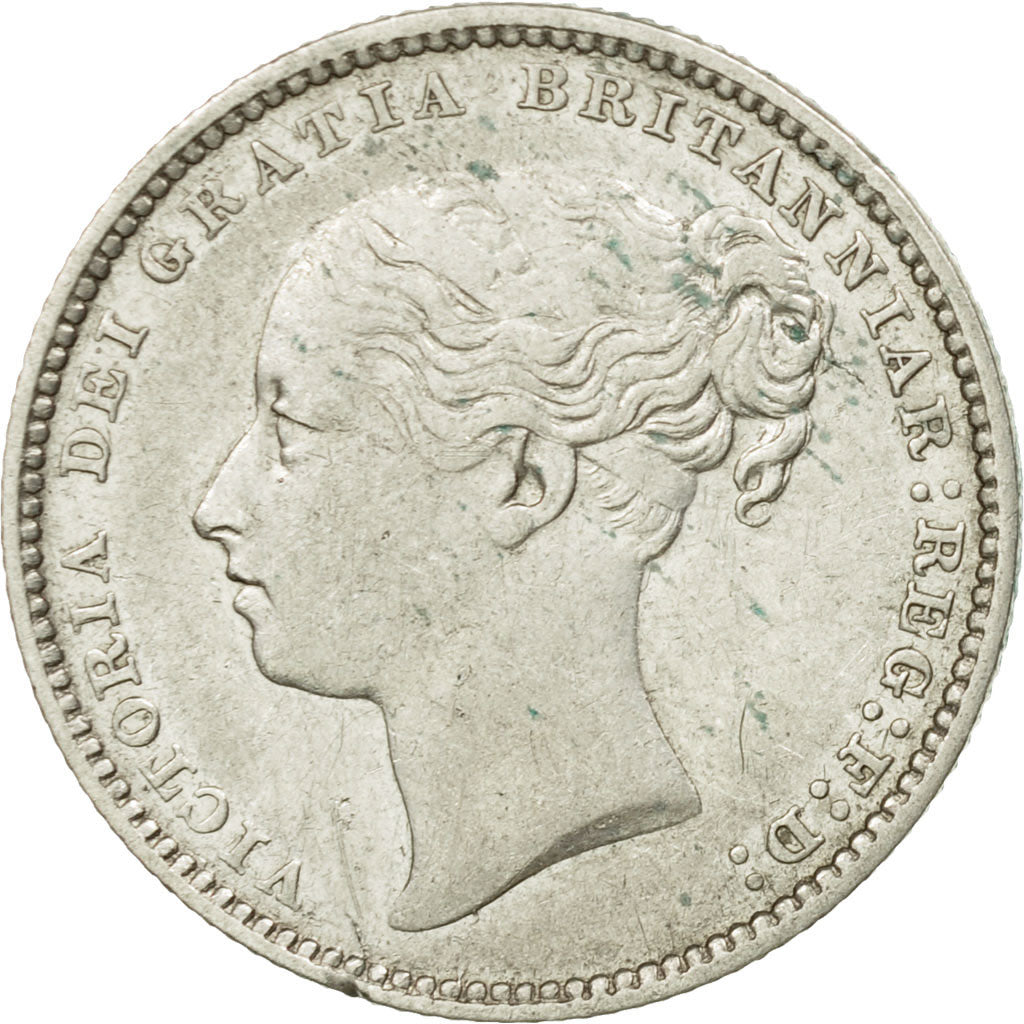 Moneta, Wielka Brytania, Victoria, Shilling, 1880, EF(40-45), Srebro, KM:734.4