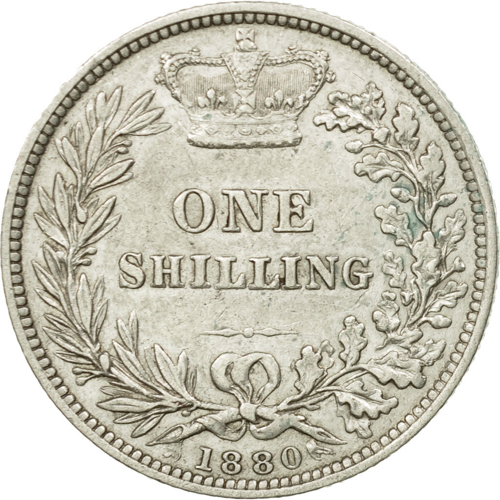 Moneta, Wielka Brytania, Victoria, Shilling, 1880, EF(40-45), Srebro, KM:734.4