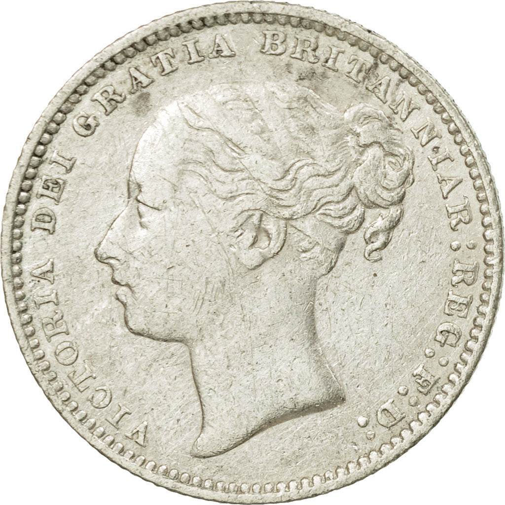 Coin, Great Britain, Victoria, Shilling, 1881, EF(40-45), Silver, KM:734.4