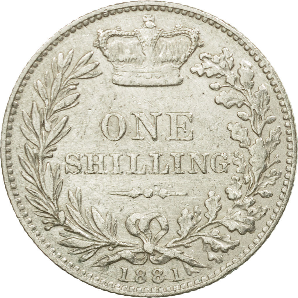 Coin, Great Britain, Victoria, Shilling, 1881, EF(40-45), Silver, KM:734.4