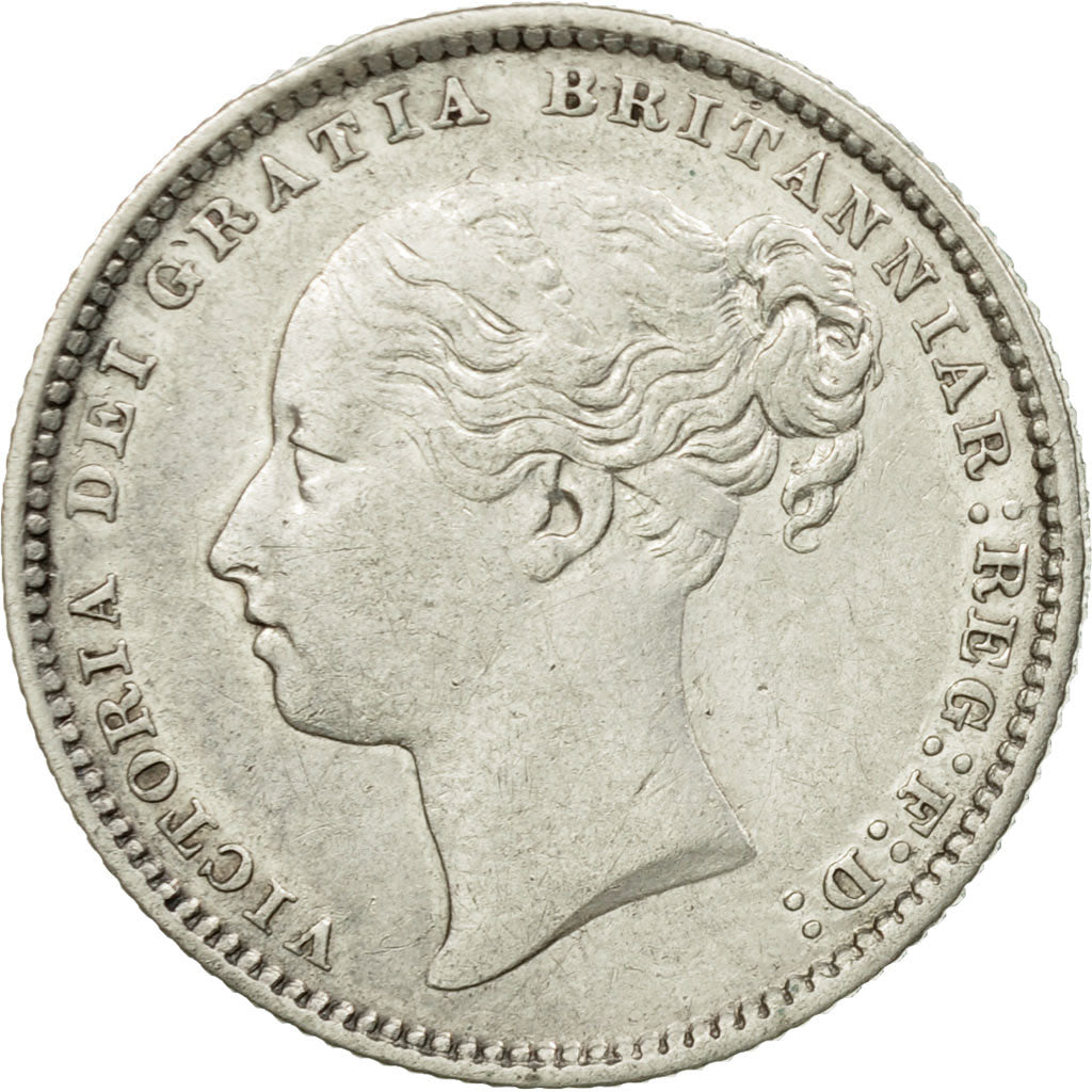 Coin, Great Britain, Victoria, Shilling, 1884, EF(40-45), Silver, KM:734.4