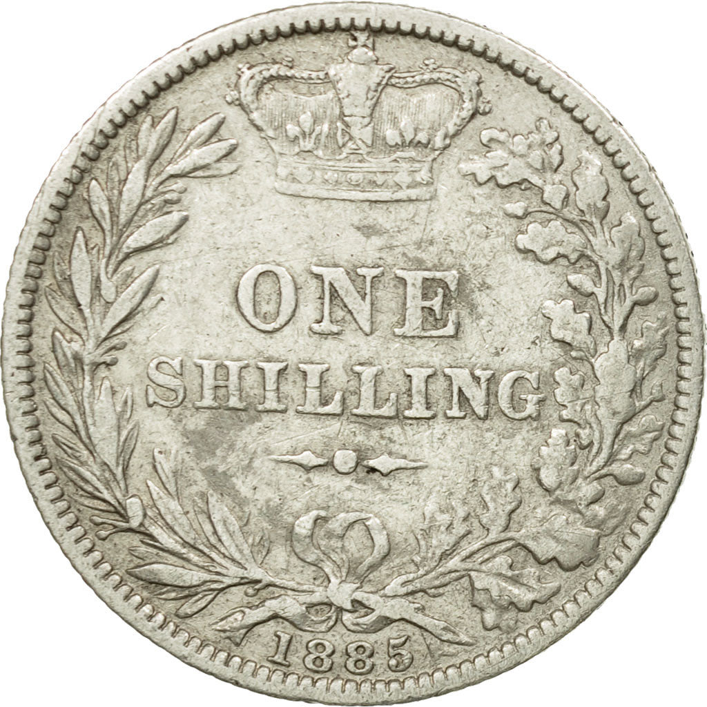 Coin, Great Britain, Victoria, Shilling, 1885, EF(40-45), Silver, KM:734.4
