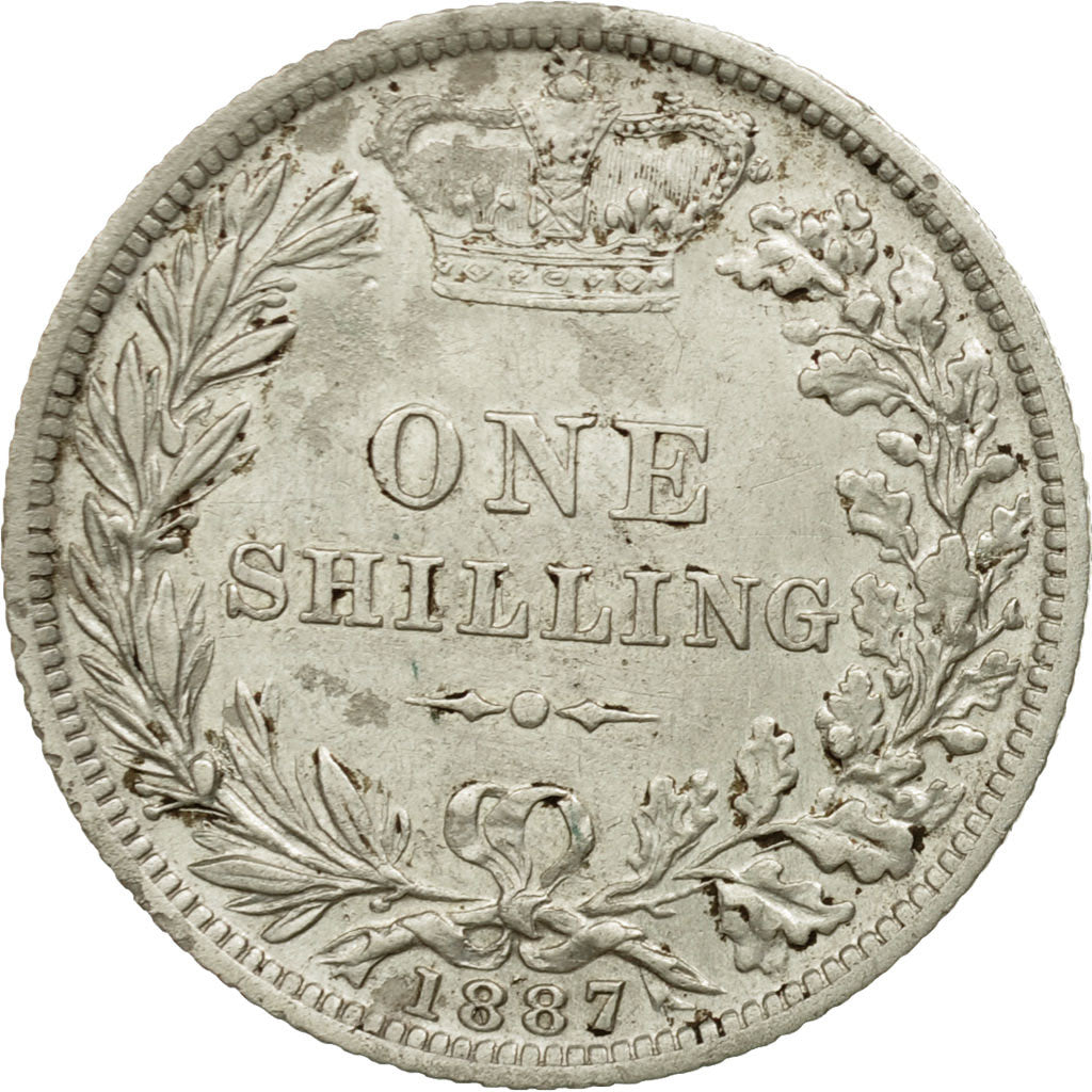 Coin, Great Britain, Victoria, Shilling, 1887, EF(40-45), Silver, KM:734.4
