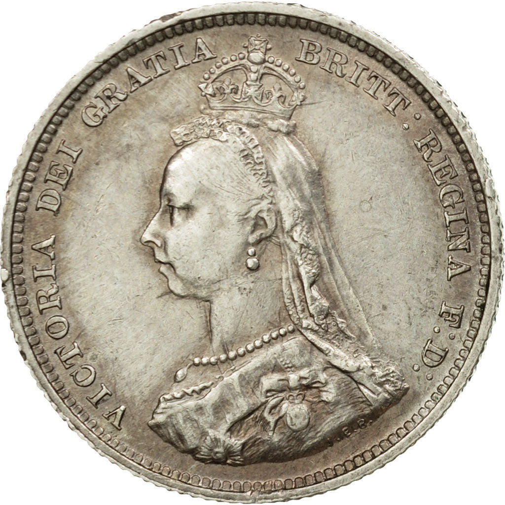 Coin, Great Britain, Victoria, Shilling, 1887, AU(50-53), Silver, KM:761