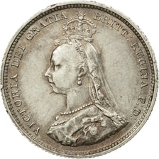 Coin, Great Britain, Victoria, Shilling, 1887, AU(50-53), Silver, KM:761