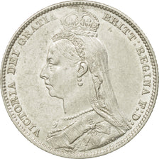 Coin, Great Britain, Victoria, Shilling, 1891, AU(55-58), Silver, KM:774