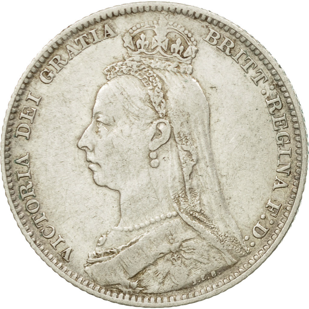 Coin, Great Britain, Victoria, Shilling, 1892, EF(40-45), Silver, KM:774