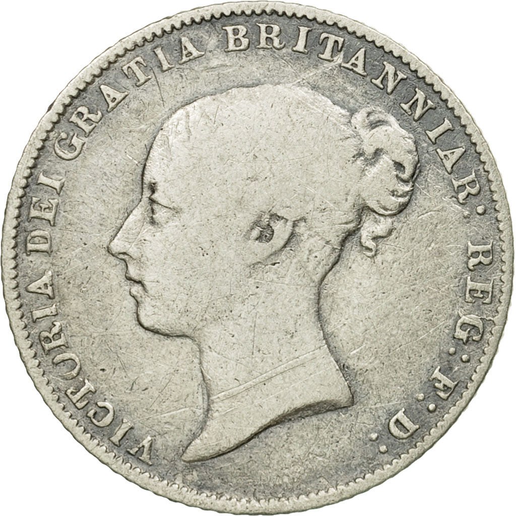 Coin, Great Britain, Victoria, 6 Pence, 1863, VF(20-25), Silver, KM:733.1