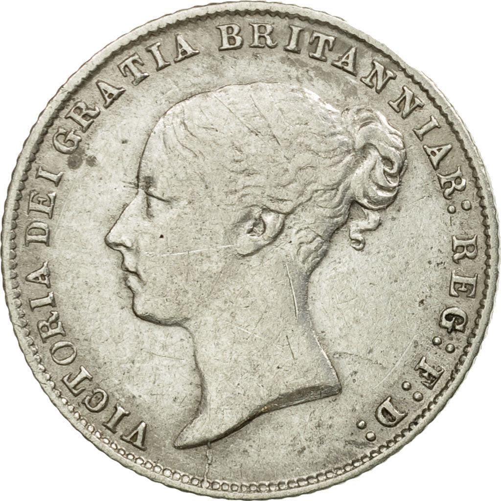 Coin, Great Britain, Victoria, 6 Pence, 1867, VF(30-35), Silver, KM:751.1