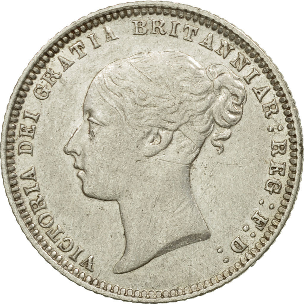 Coin, Great Britain, Victoria, 6 Pence, 1873, EF(40-45), Silver, KM:751.1