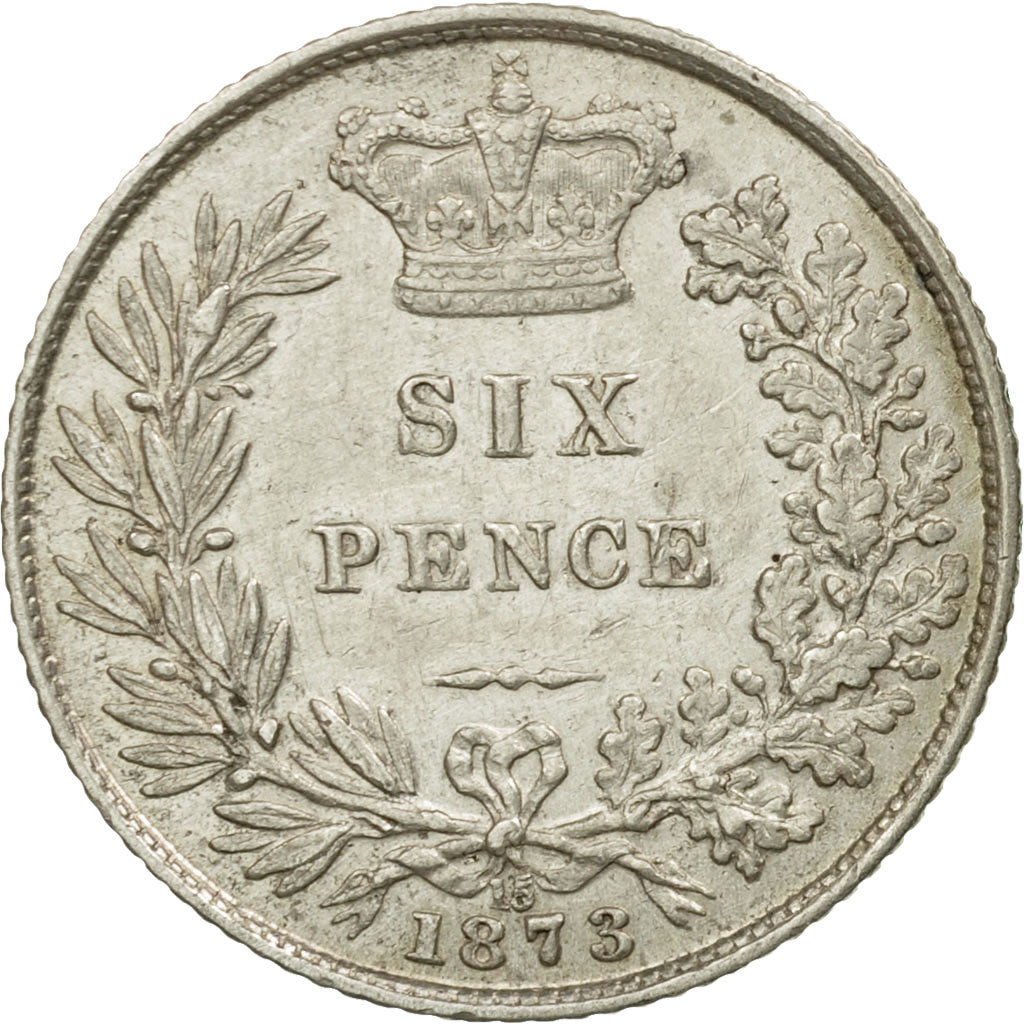 Coin, Great Britain, Victoria, 6 Pence, 1873, EF(40-45), Silver, KM:751.1