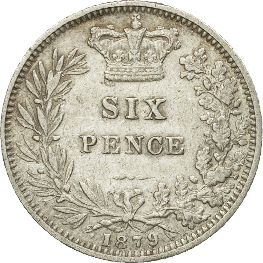 Coin, Great Britain, Victoria, 6 Pence, 1879, EF(40-45), Silver, KM:751.2