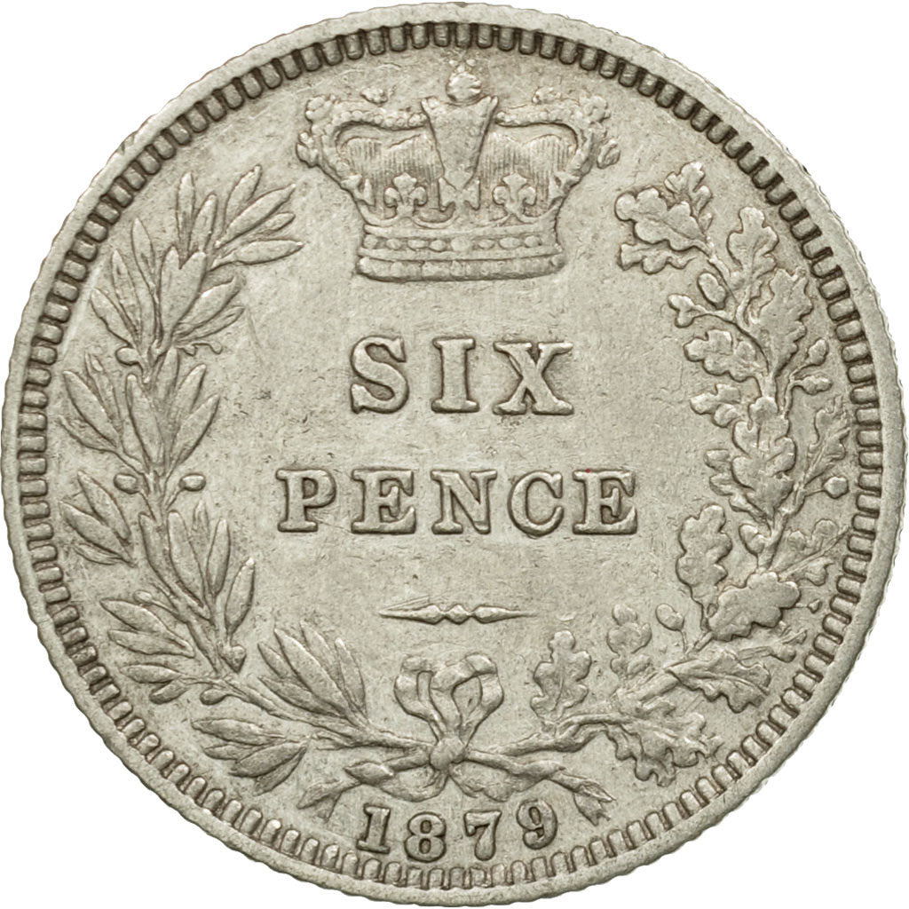 Coin, Great Britain, Victoria, 6 Pence, 1879, EF(40-45), Silver, KM:751.2