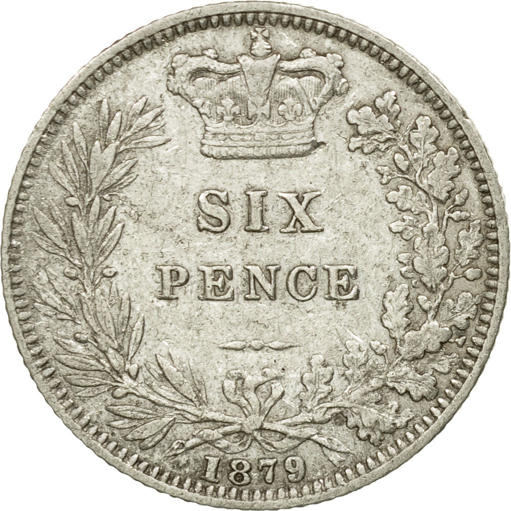 Coin, Great Britain, Victoria, 6 Pence, 1879, VF(30-35), Silver, KM:751.2