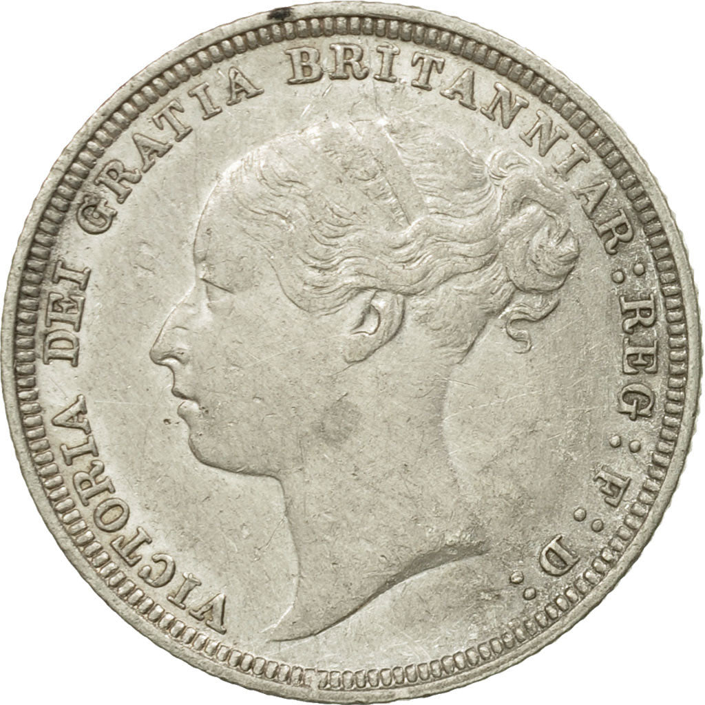 Coin, Great Britain, Victoria, 6 Pence, 1880, EF(40-45), Silver, KM:757