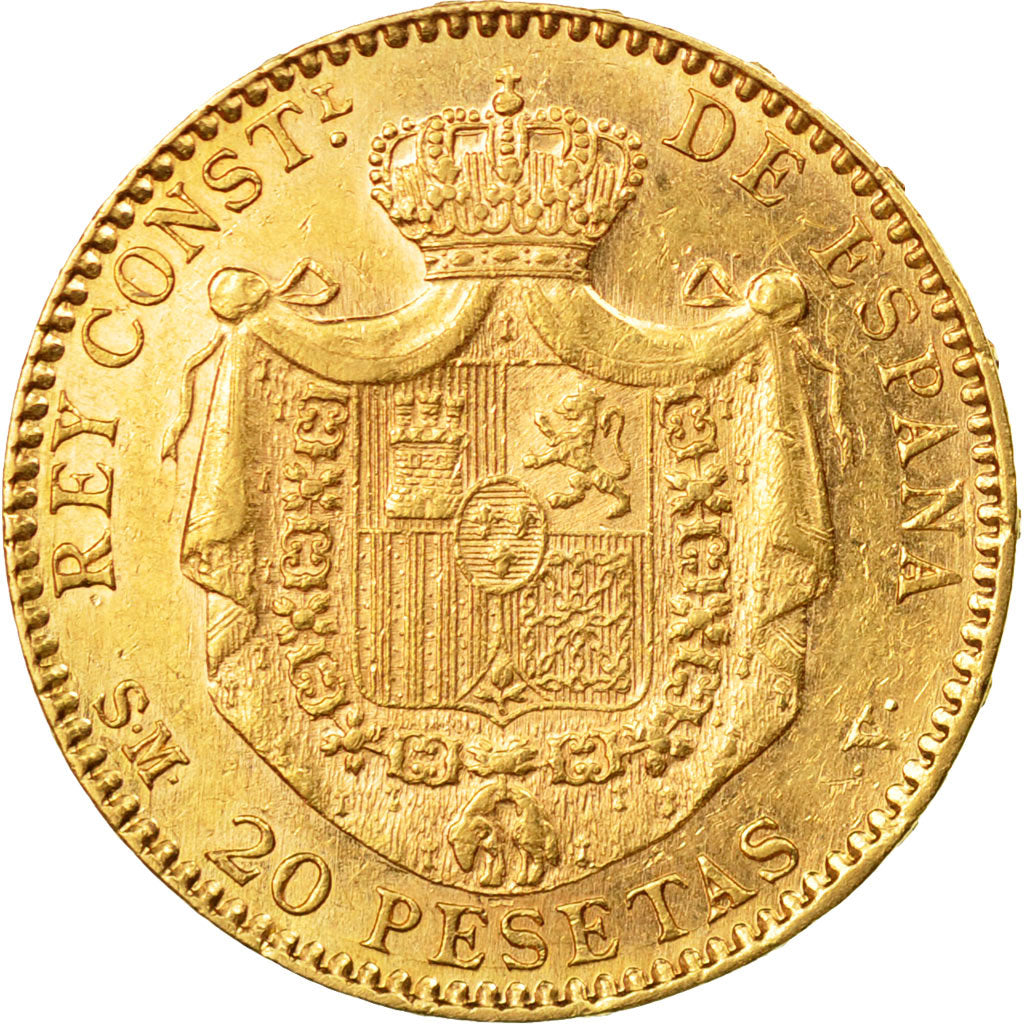 Moneda, España, Alfonso XIII, 20 Pesetas, 1899, EBC, Oro, KM:709