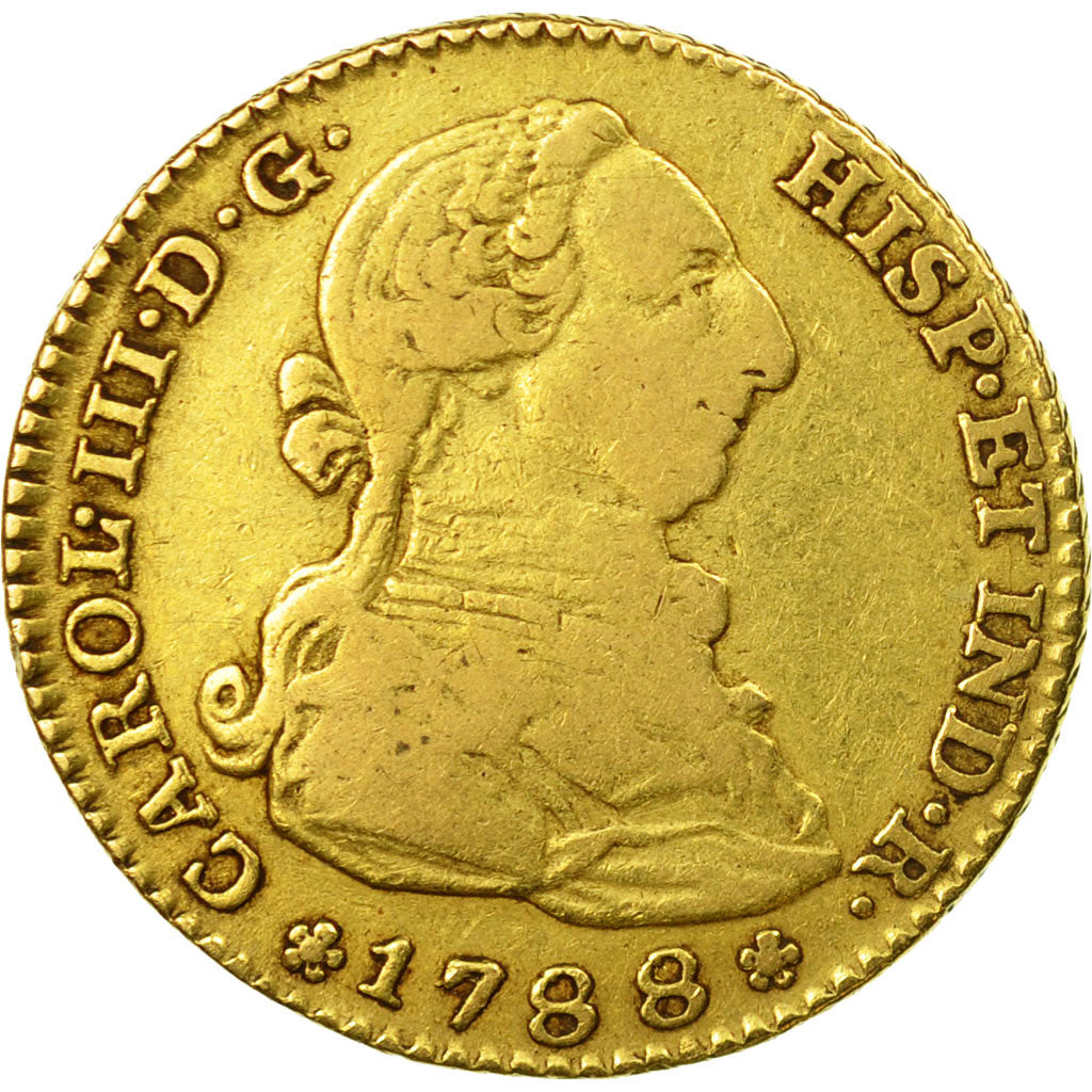 Monnaie, Espagne, Charles III, 2 Escudos, 1788, Madrid, TB+, Or, KM:417.1a