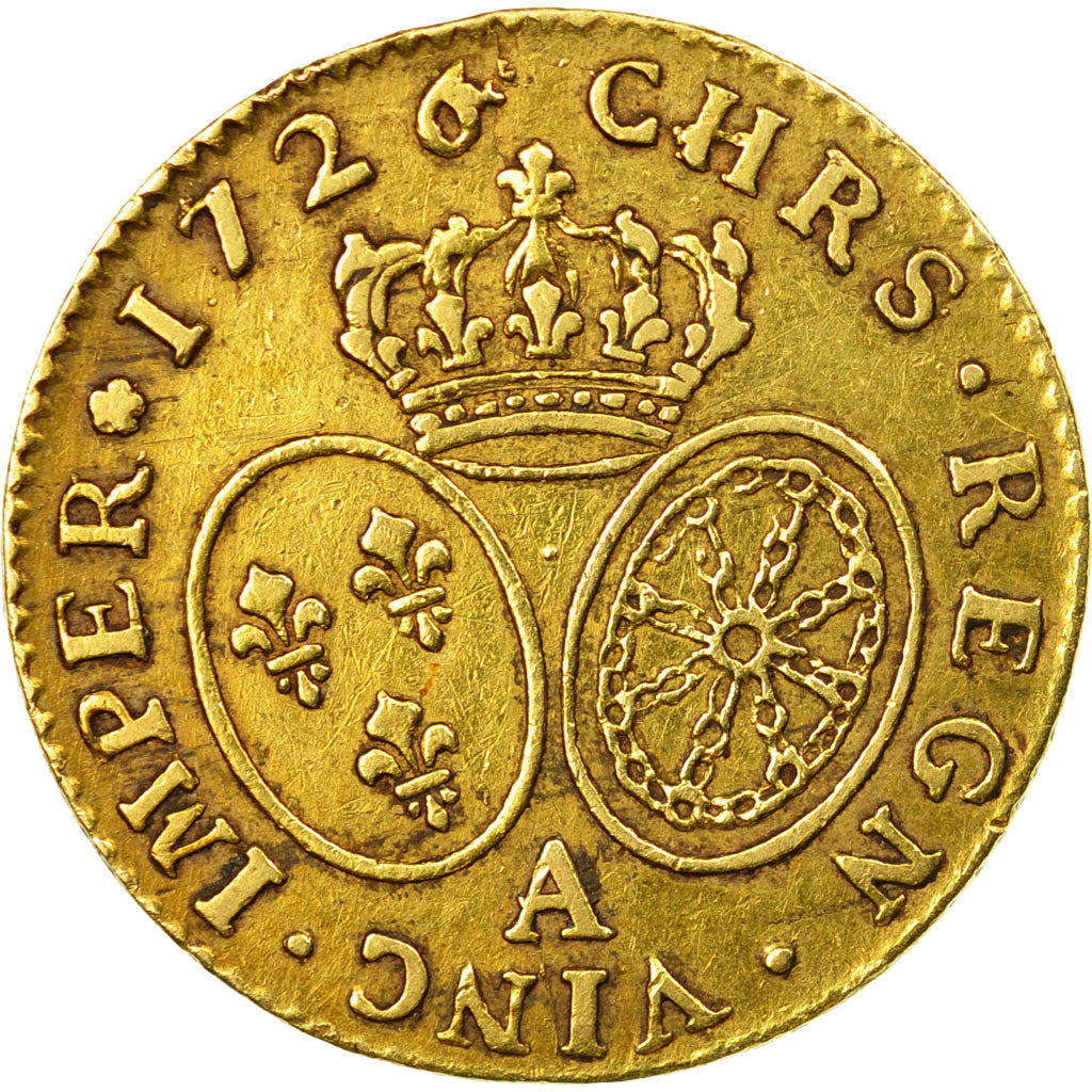 Monnaie, France, Louis XV, Louis d'or aux lunettes, Louis d'Or, 1726, Paris