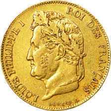 France, Louis-Philippe, 20 Francs, 1842, Paris, EF(40-45), Gold, KM:750.1