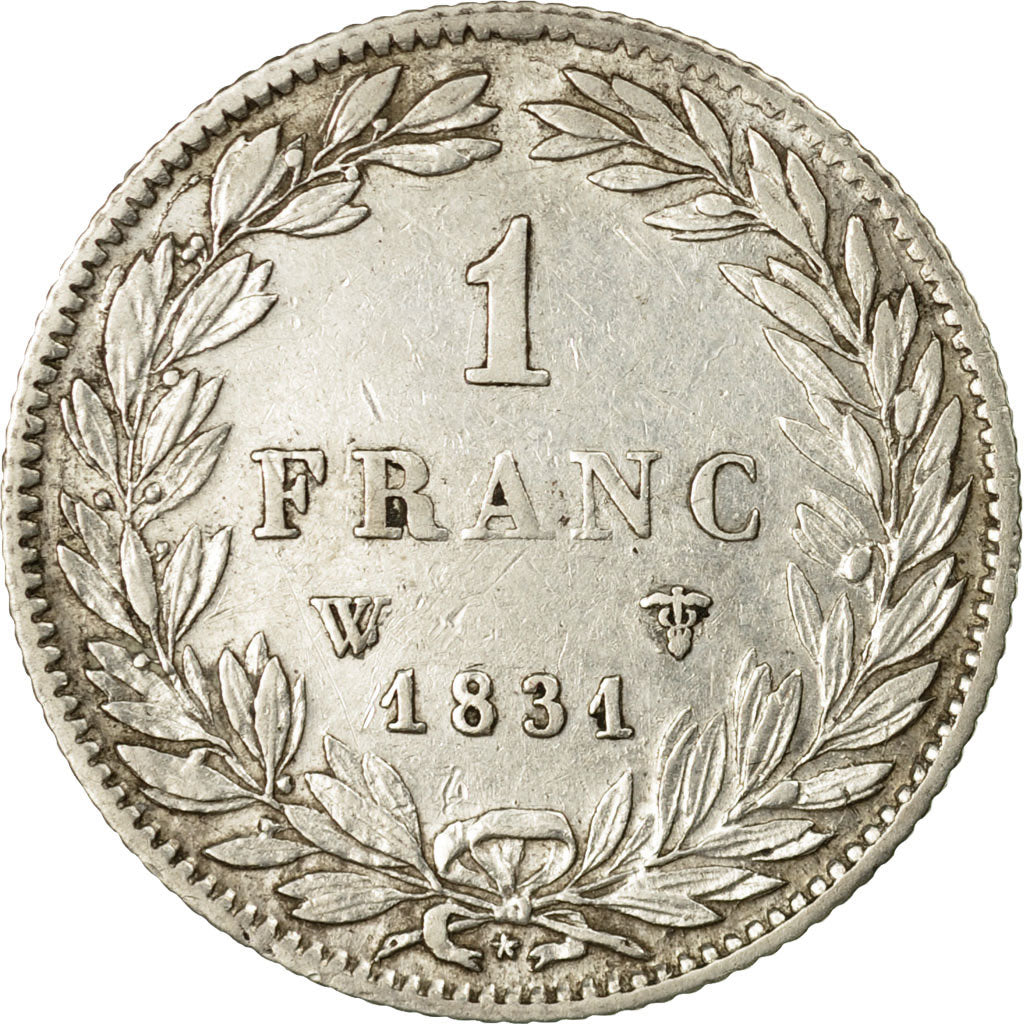 Coin, France, Louis-Philippe, Franc, 1831, Lille, EF(40-45), Silver, KM:742.12