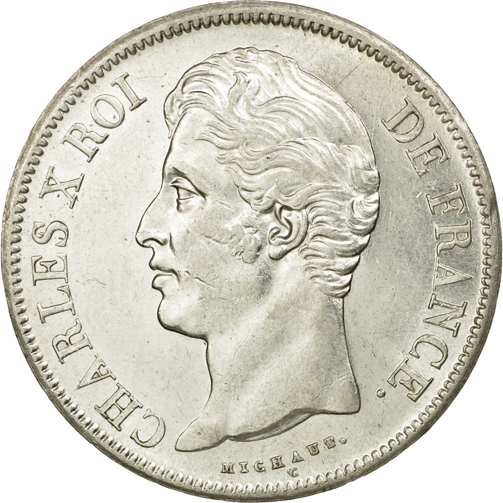 Coin, France, Charles X, 5 Francs, 1829, Lille, MS(60-62), Silver, KM:728.13