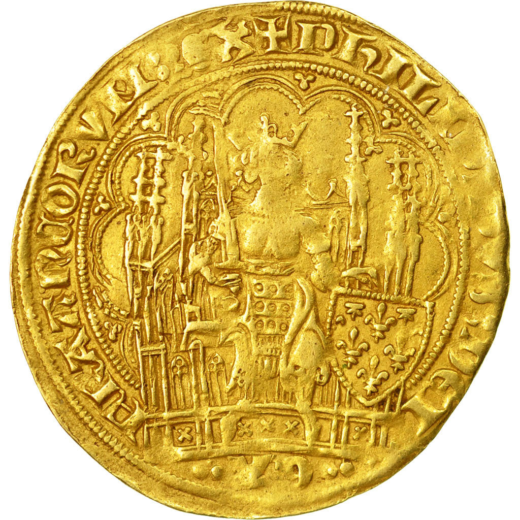 Munten, Frankrijk, Filip VI, Ecu d'or à la chaise, Ecu d'or, FR, Goud