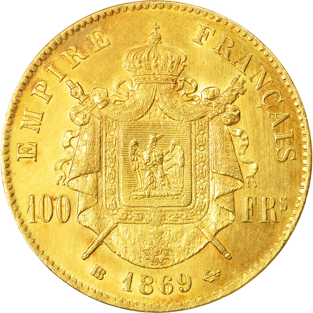 Monnaie, France, Napoléon III, 100 Francs, 1869, Strasbourg, TTB