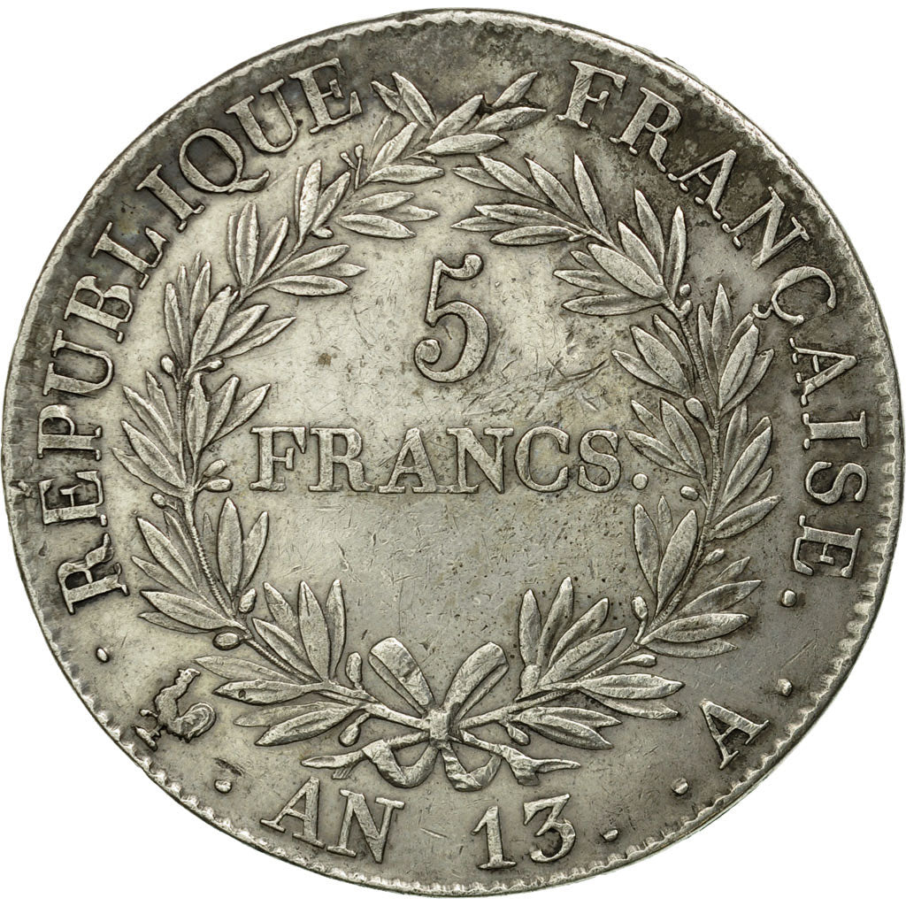Monnaie, France, Napoléon I, 5 Francs, AN 13, Paris, TTB, Argent, Gadoury:580