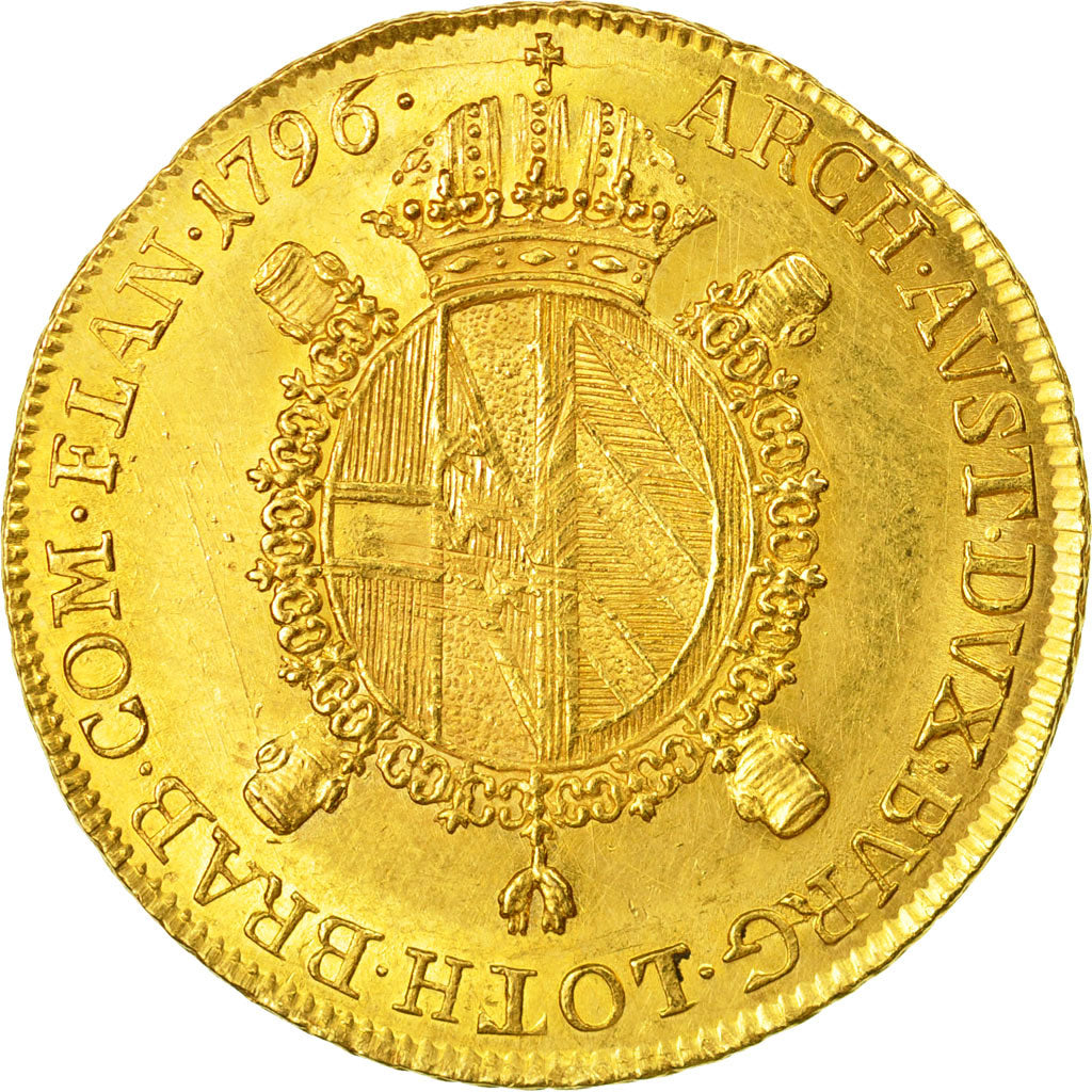 Coin, AUSTRIAN NETHERLANDS, Franz II, Souverain d'or, 1796, Kremnitz, MS(60-62)