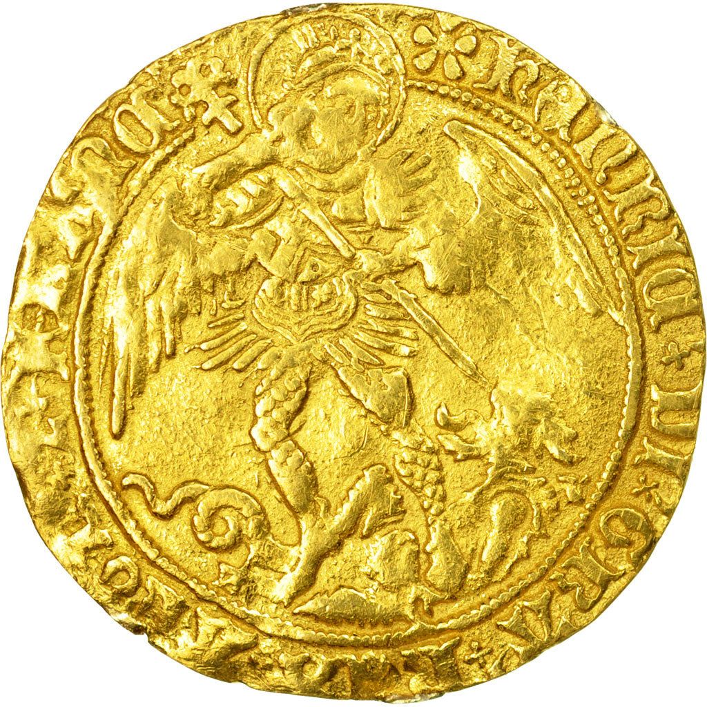 Monnaie, Grande-Bretagne, Henri VII (1485-1509), Gold Angel, 1495-1498, Londres