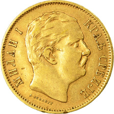 Monnaie, Serbie, Milan I, 10 Dinara, 1882, Vienna, TTB, Or, KM:16
