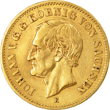 Coin, German States, SAXONY-ALBERTINE, Johann, 20 Mark, 1873, Muldenhütten