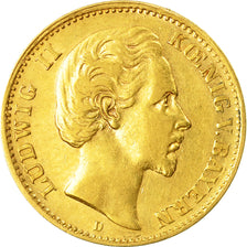 Munten, Duitse staten, BAVARIA, Ludwig II, 10 Mark, 1875, Munich, ZF, Goud