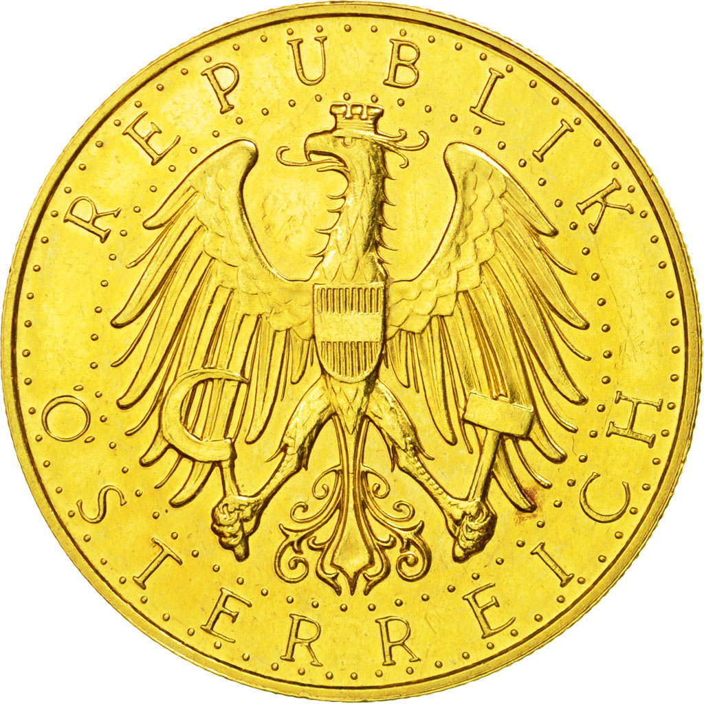 Coin, Austria, 100 Schilling, 1927, AU(55-58), Gold, KM:2842