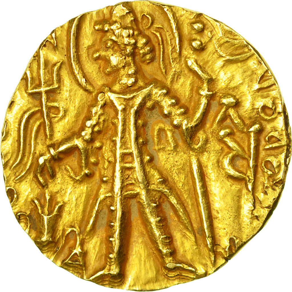 Coin, Kushan Empire, Vasu Deva II, Dinar, 290-310, AU(50-53), Gold