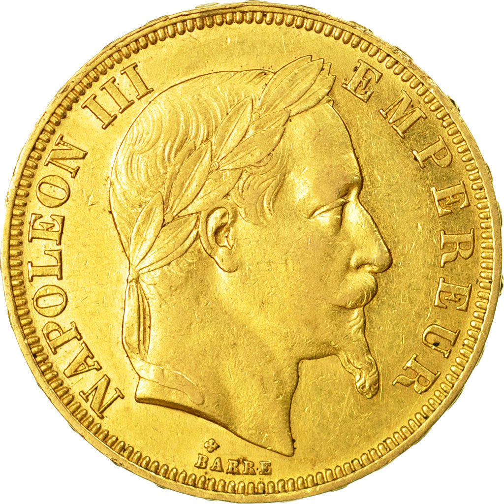 Coin, France, Napoleon III, Napoléon III, 50 Francs, 1866, Strasbourg