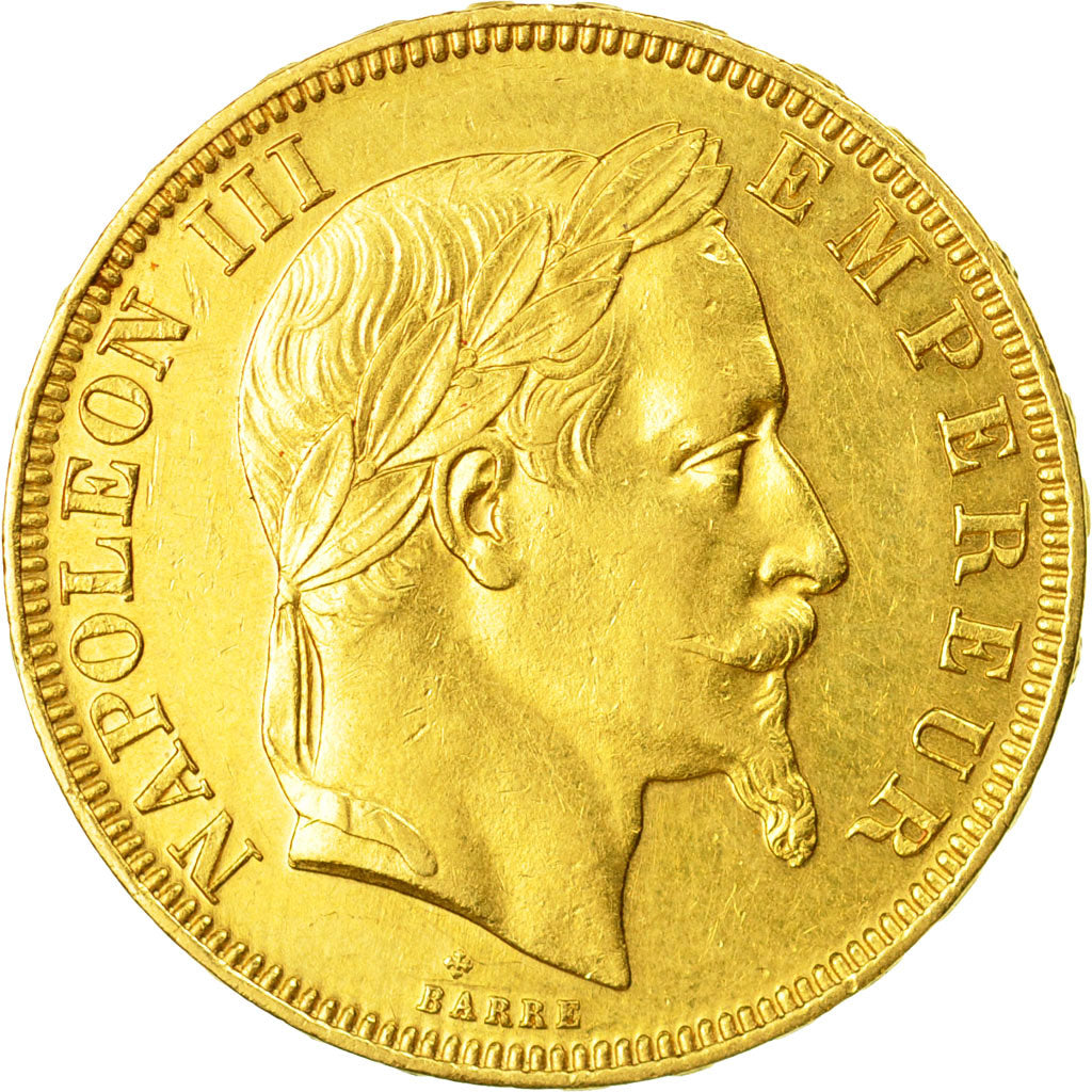 France, Napoleon III, 50 Francs, 1862, Strasbourg, AU(50-53), KM:804.2