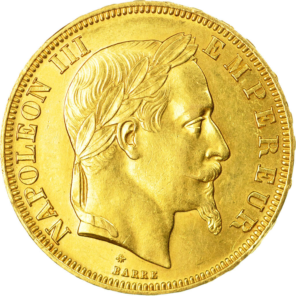 Münze, Frankreich, Napoleon III, Napoléon III, 50 Francs, 1866, Paris, VZ+