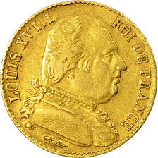 Münze, Frankreich, Louis XVIII, Louis XVIII, 20 Francs, 1814, Paris, SS, Gold