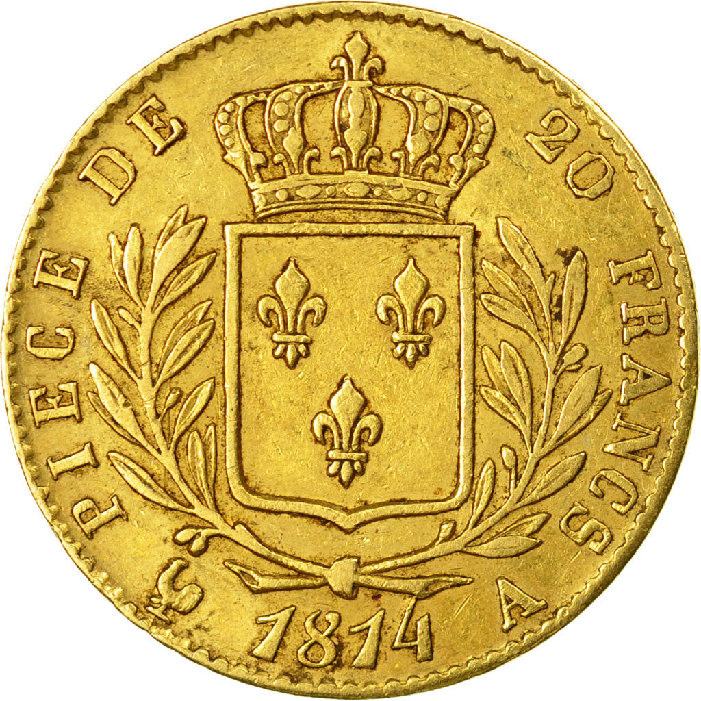 Münze, Frankreich, Louis XVIII, Louis XVIII, 20 Francs, 1814, Paris, SS, Gold