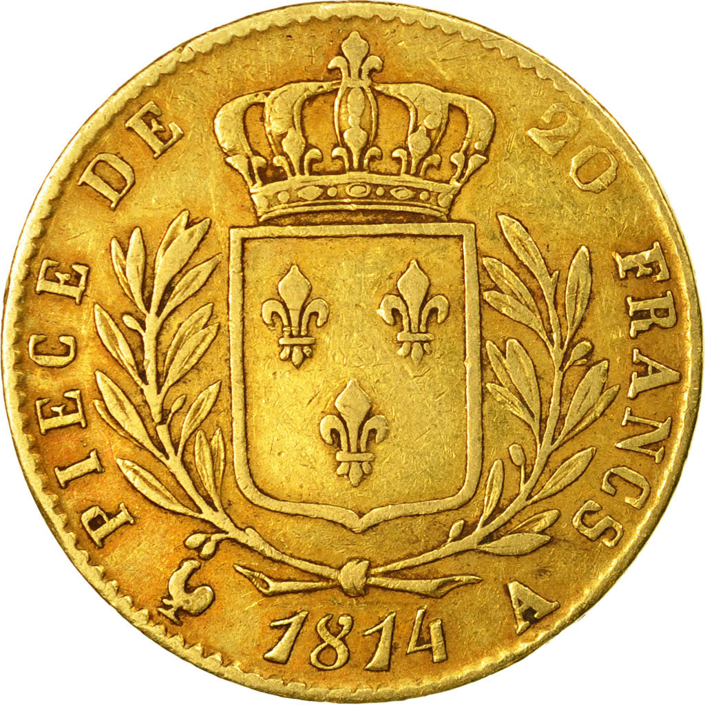 Münze, Frankreich, Louis XVIII, Louis XVIII, 20 Francs, 1814, Paris, SS, Gold