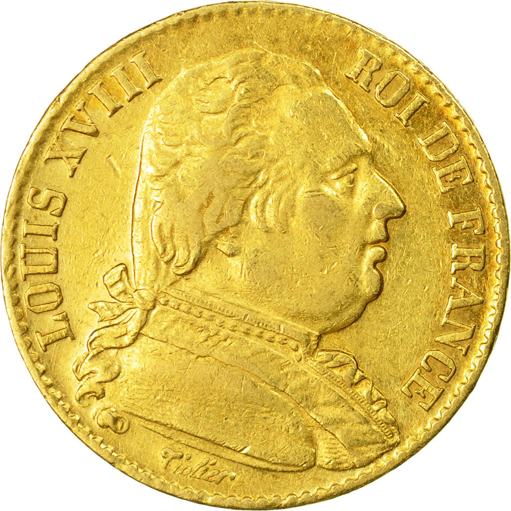 Monnaie, France, Louis XVIII, Louis XVIII, 20 Francs, 1814, Paris, TTB, Or