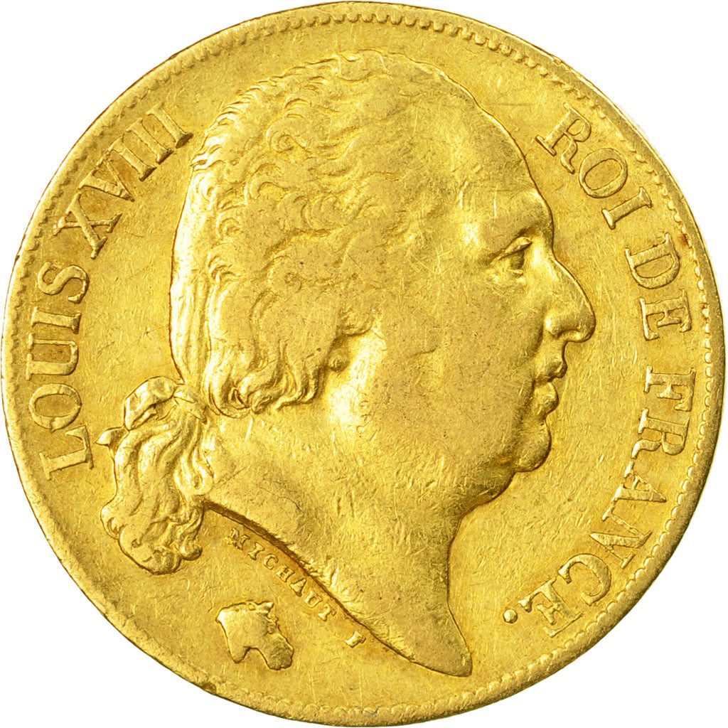 Monnaie, France, Louis XVIII, Louis XVIII, 20 Francs, 1822, Lille, TTB, Or
