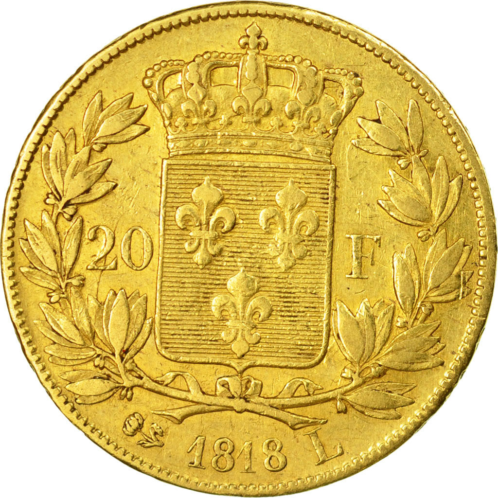 Münze, Frankreich, Louis XVIII, Louis XVIII, 20 Francs, 1818, Bayonne, SS