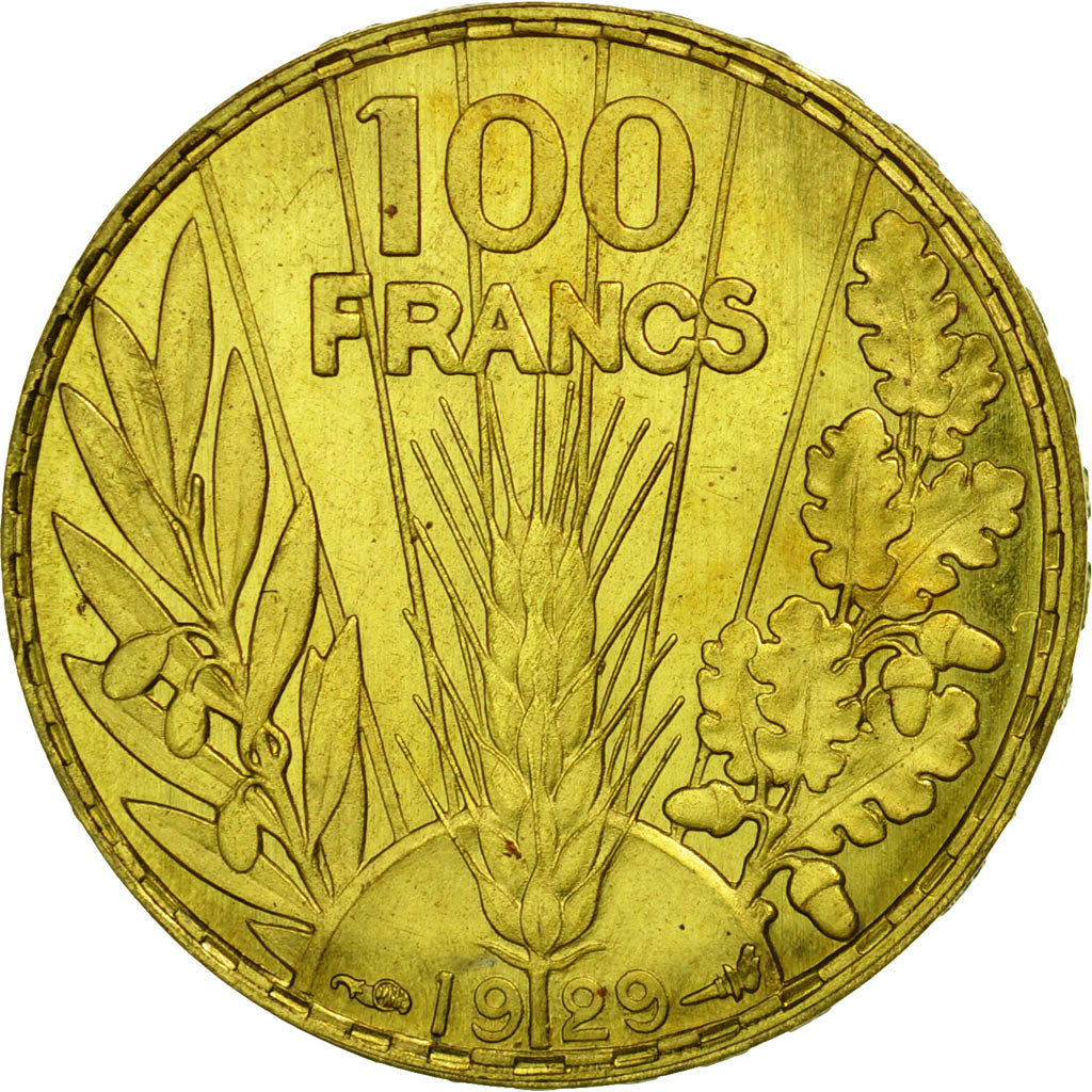 Coin, France, Bazor, 100 Francs, 1929, ESSAI, AU(55-58), Aluminium-Bronze