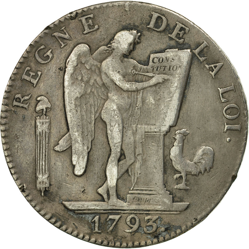 Monnaie, France, Louis XVI, Écu de 6 livres françoise, 6 Livres, 1793, Paris